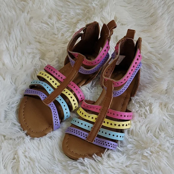 Joe Fresh Shoes Joe Fresh Pastel Rainbow Gladiator Sandals